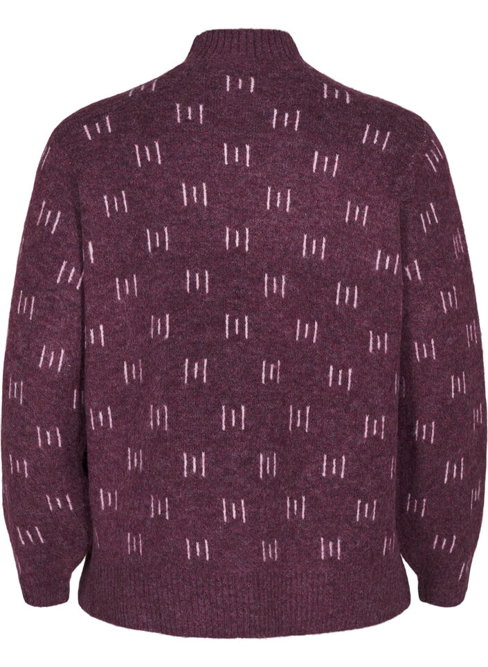 Dzianinowa bluzka ze wzorem i golfem, Potent P. Mel. Comb, Packshot image number 1