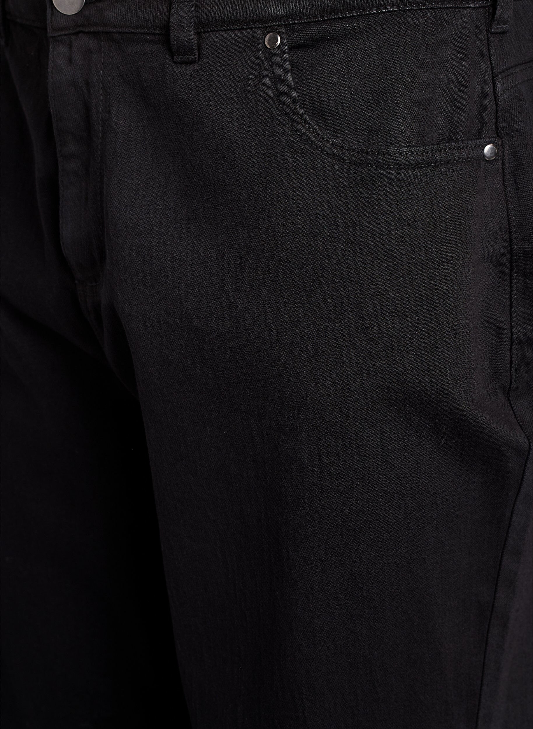 ZizziLuzne jeansy o&nbsp;skr&oacute;conej dlugosci, Czarne, Packshot image number 2