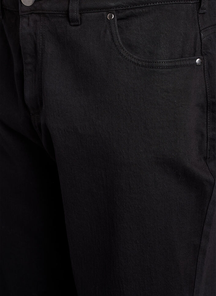 Luzne jeansy o&nbsp;skr&oacute;conej dlugosci, Czarne, Packshot image number 2