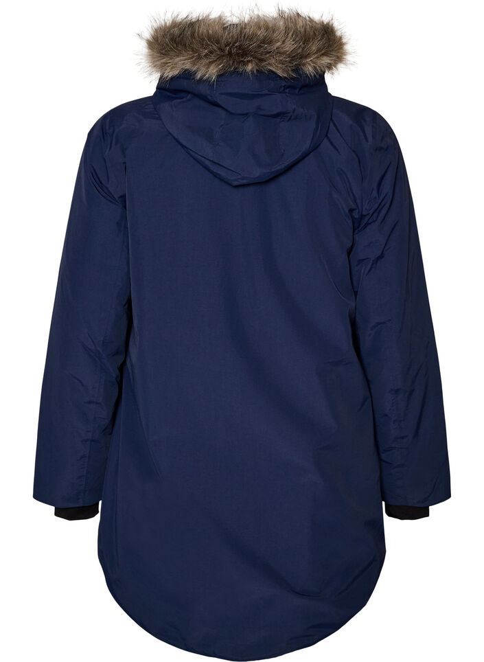 Nieprzemakalna parka z kapturem, Niebieskie, Packshot image number 1