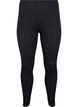  Bezszwowe legginsy w pepitke, Black w. Dark Grey, Packshot image number 0