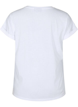 Koszulka z krótkimi rekawami wykonana z mieszanki bawelny, Bright White, Packshot image number 1
