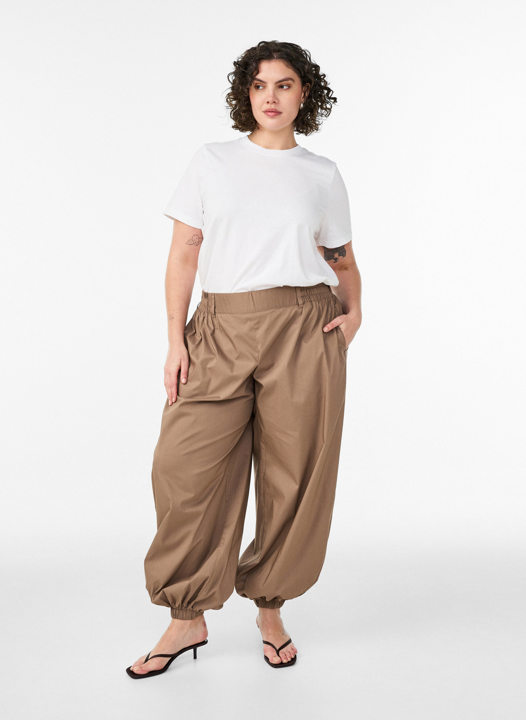 ZizziBawelniana koszulka z nadrukiem, Biały, Model image number 1