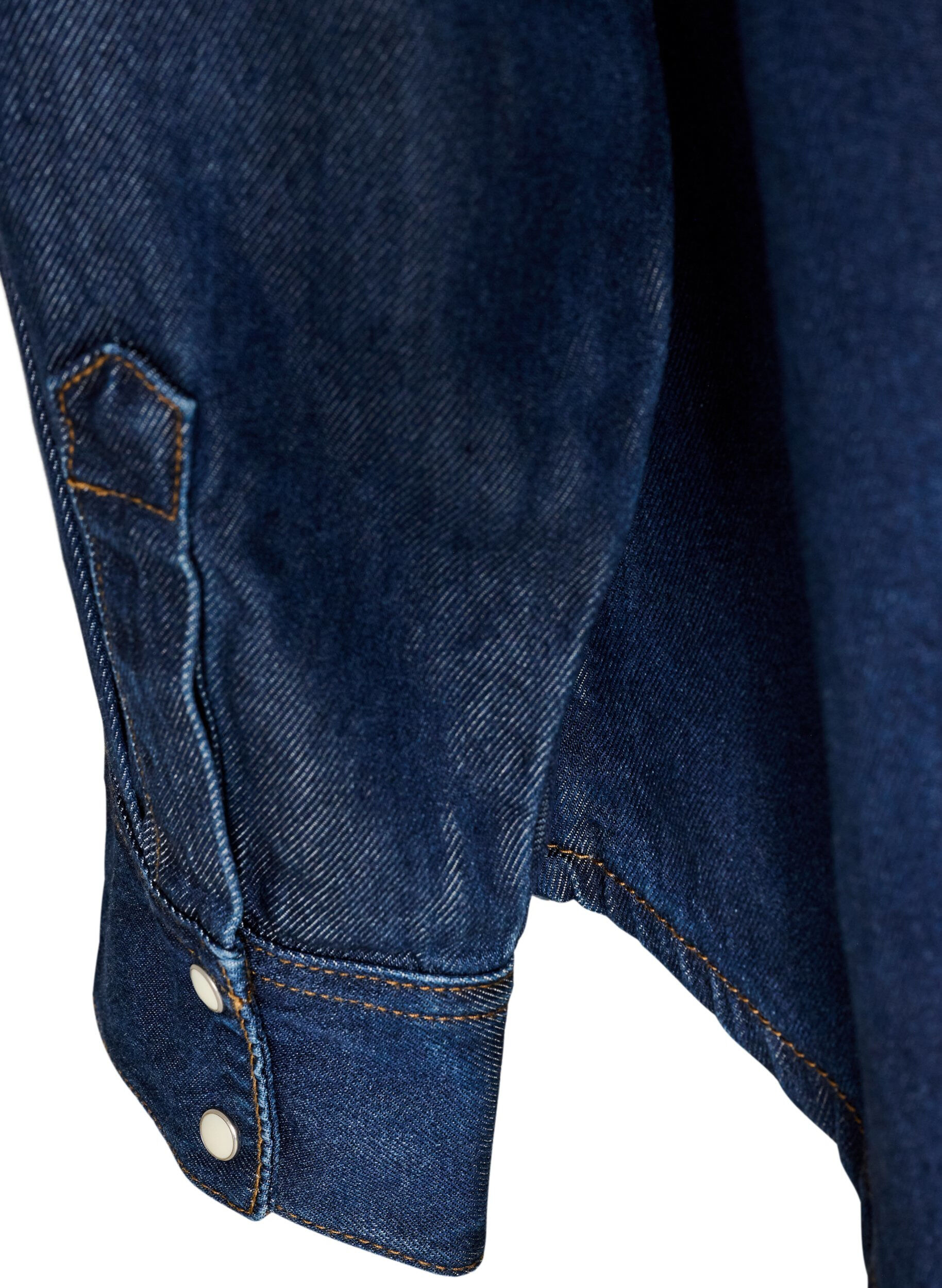 ZizziKoszula z denimu z lyocellu zapinana na zatrzaski, Niebieskie, Packshot image number 3