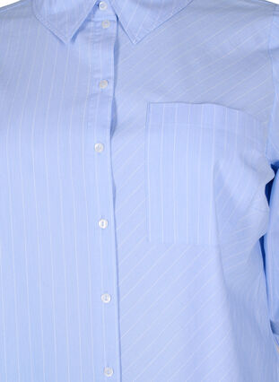 Koszula z mieszanki bawelny, Blue w. White Stripe, Packshot image number 2