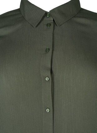 Dluga wiskozowa koszula z dlugim rekawem, Thyme, Packshot image number 2