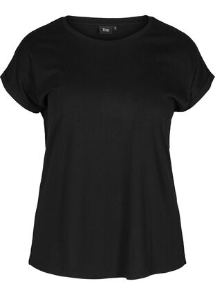 Koszulka z mieszanki bawelny, Black, Packshot image number 0
