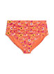 Wzorzyste doly bikini z wysokim stanem, Pomarańczowy, Packshot image number 0