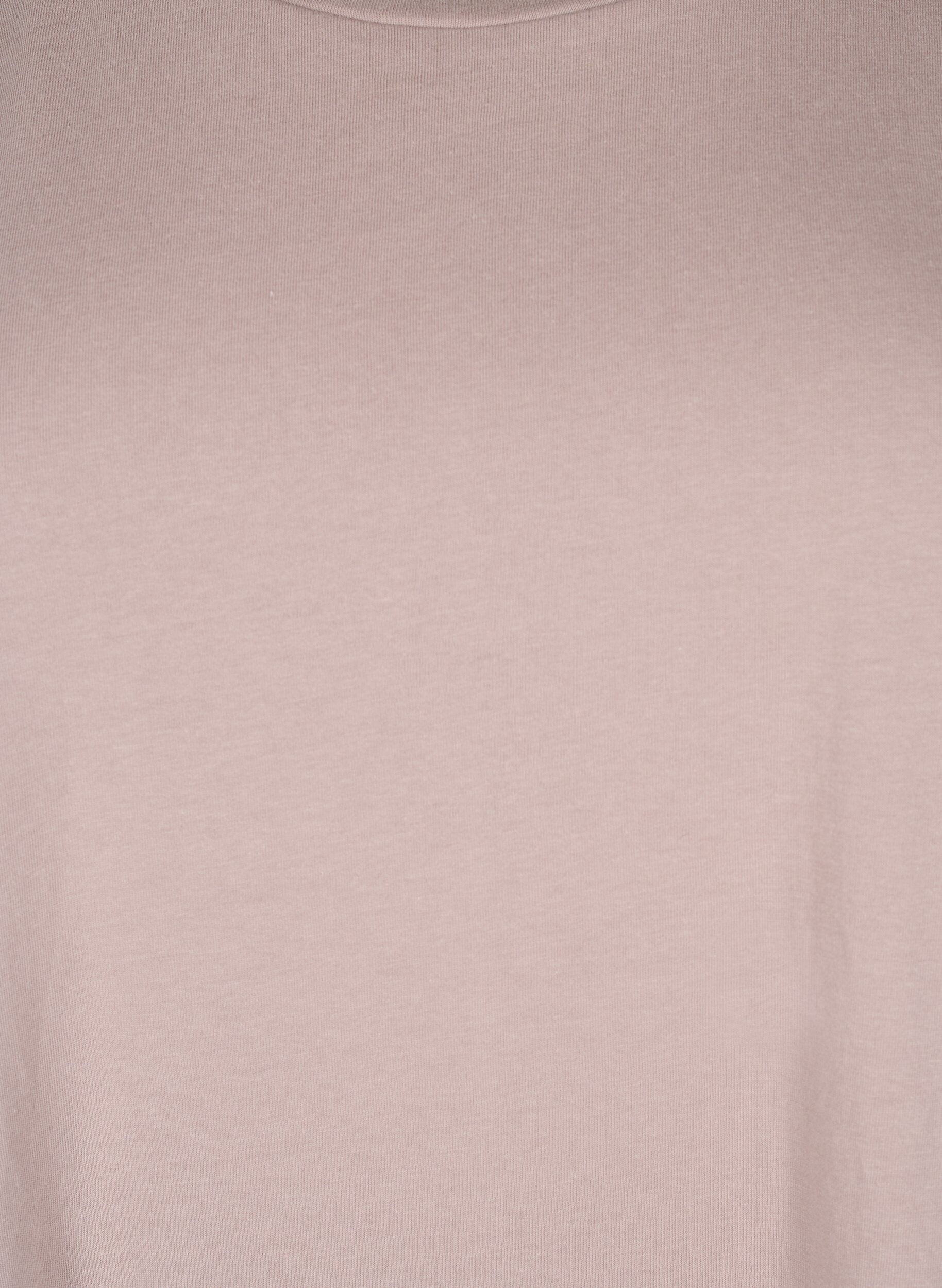 Zizzi T-shirt z kr&oacute;tkim rekawem w mieszance bawelny, R&oacute;żowy, Packshot image number 2