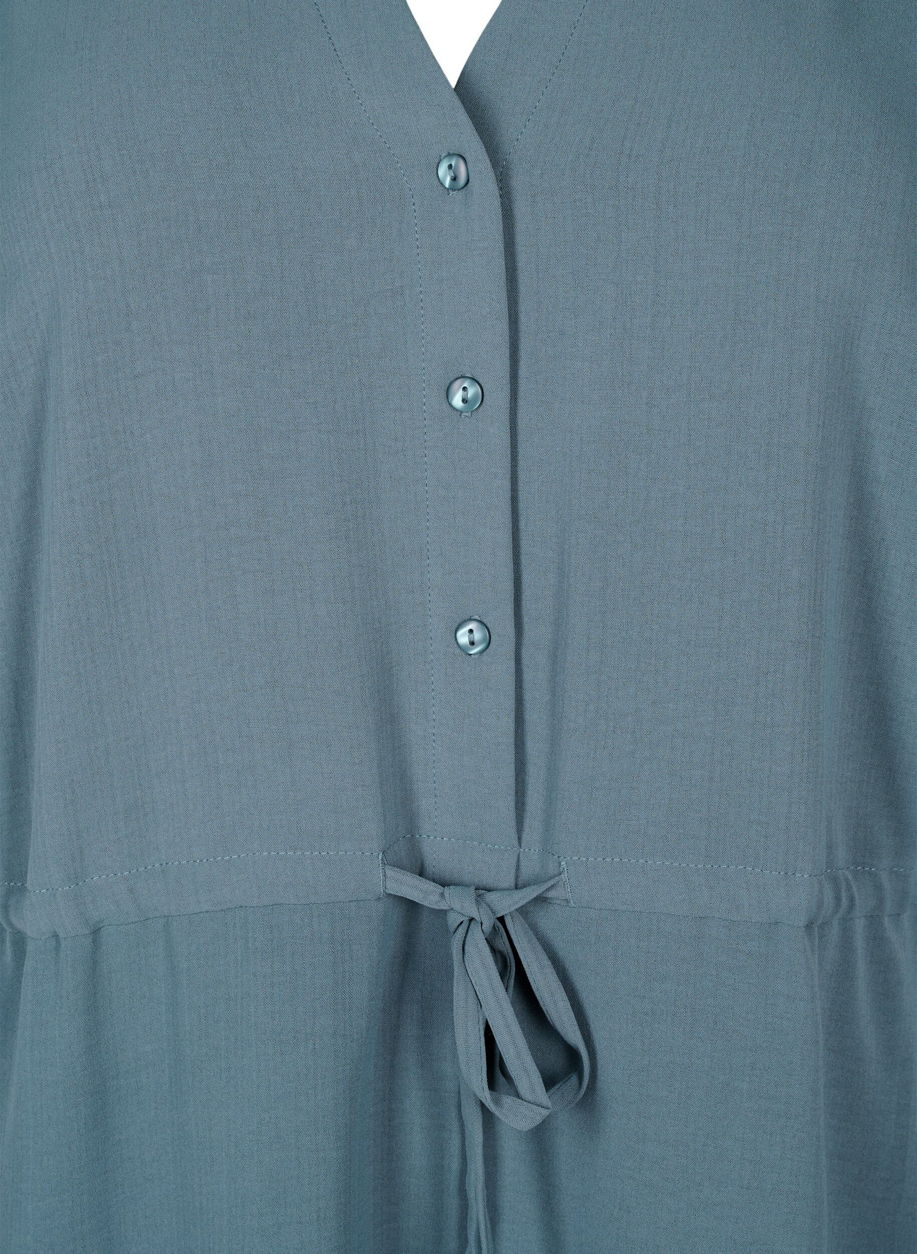 Zizzi Sukienka z kr&oacute;tkim rekawem i wiazaniem w talii, Balsam Green, Packshot image number 2