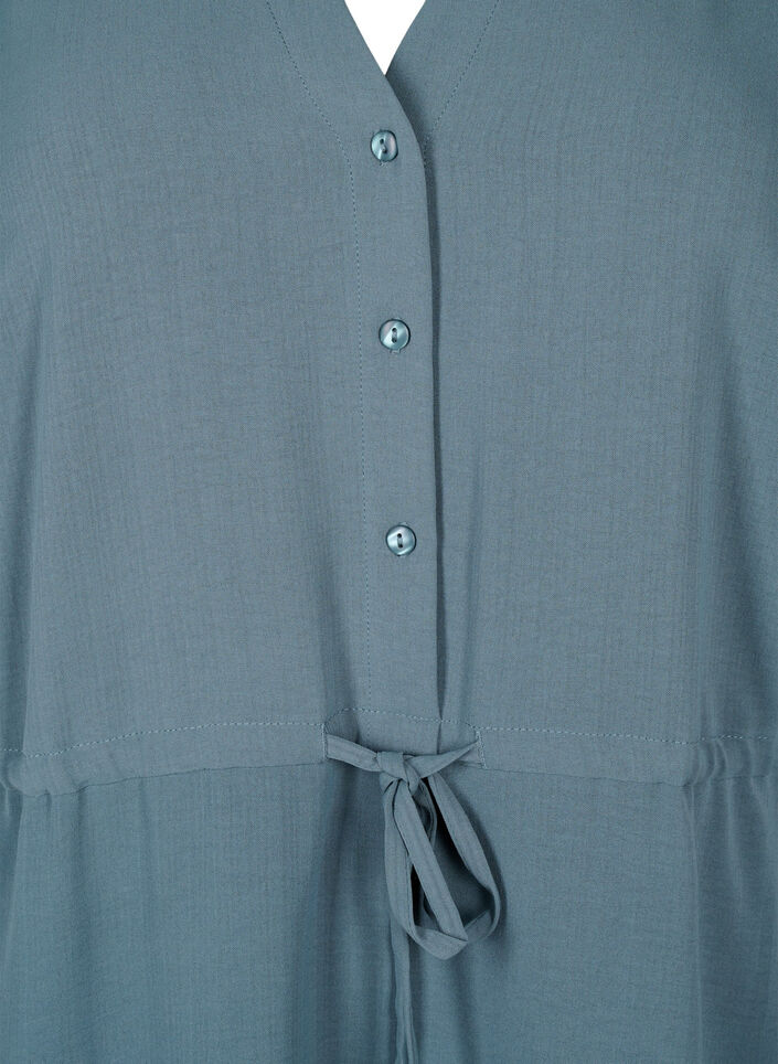 Sukienka z krótkim rekawem i wiazaniem w talii, Balsam Green, Packshot image number 2