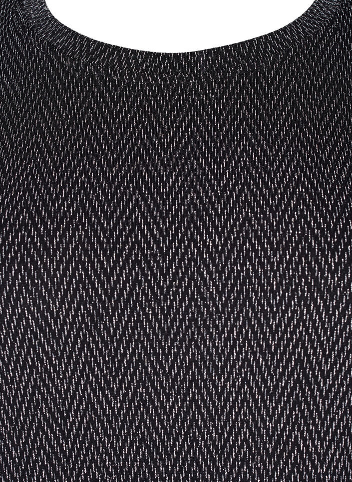 Bluzka z blyszczacym wzorem, Silver ZigZagShimmer, Packshot image number 2