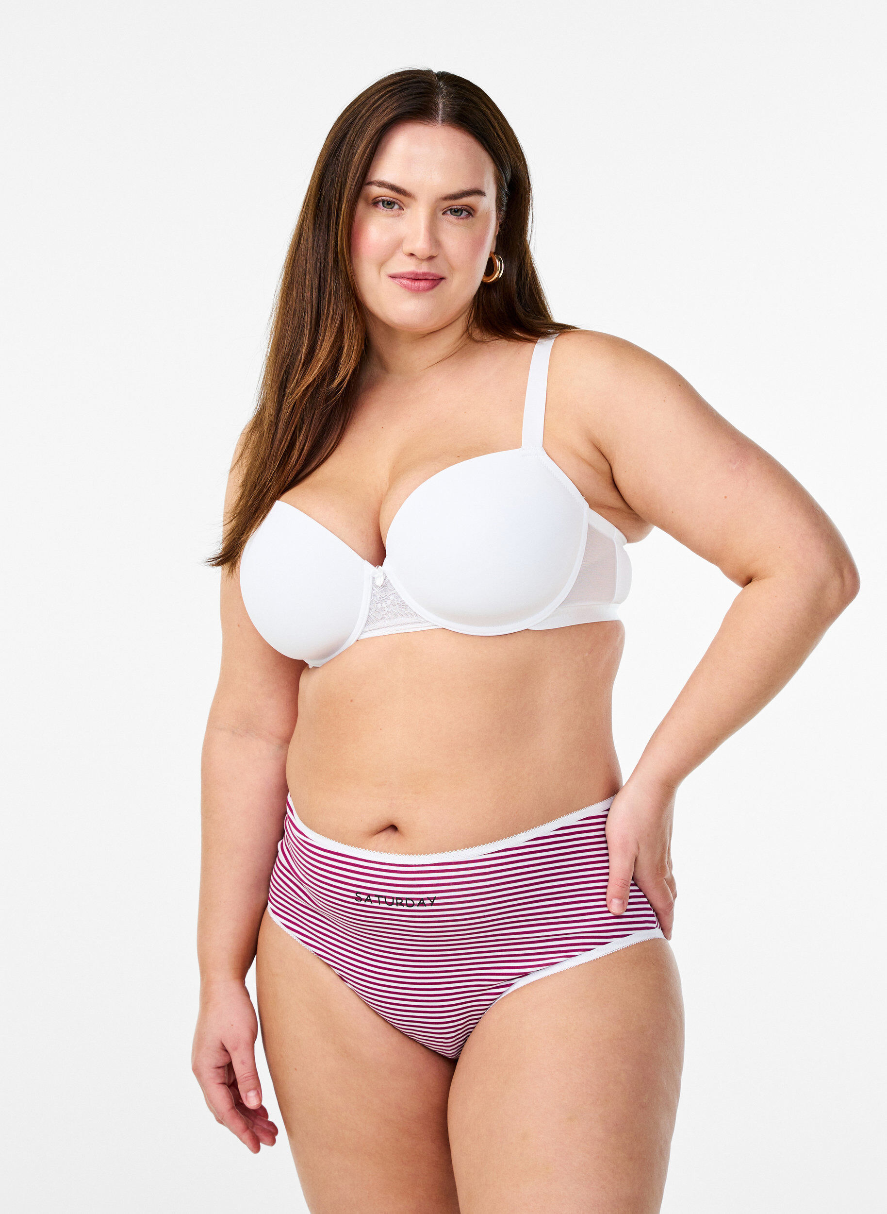 Zizzi Majtki z regularnym stanem 7-pack, Niebieskie, Model image number 0