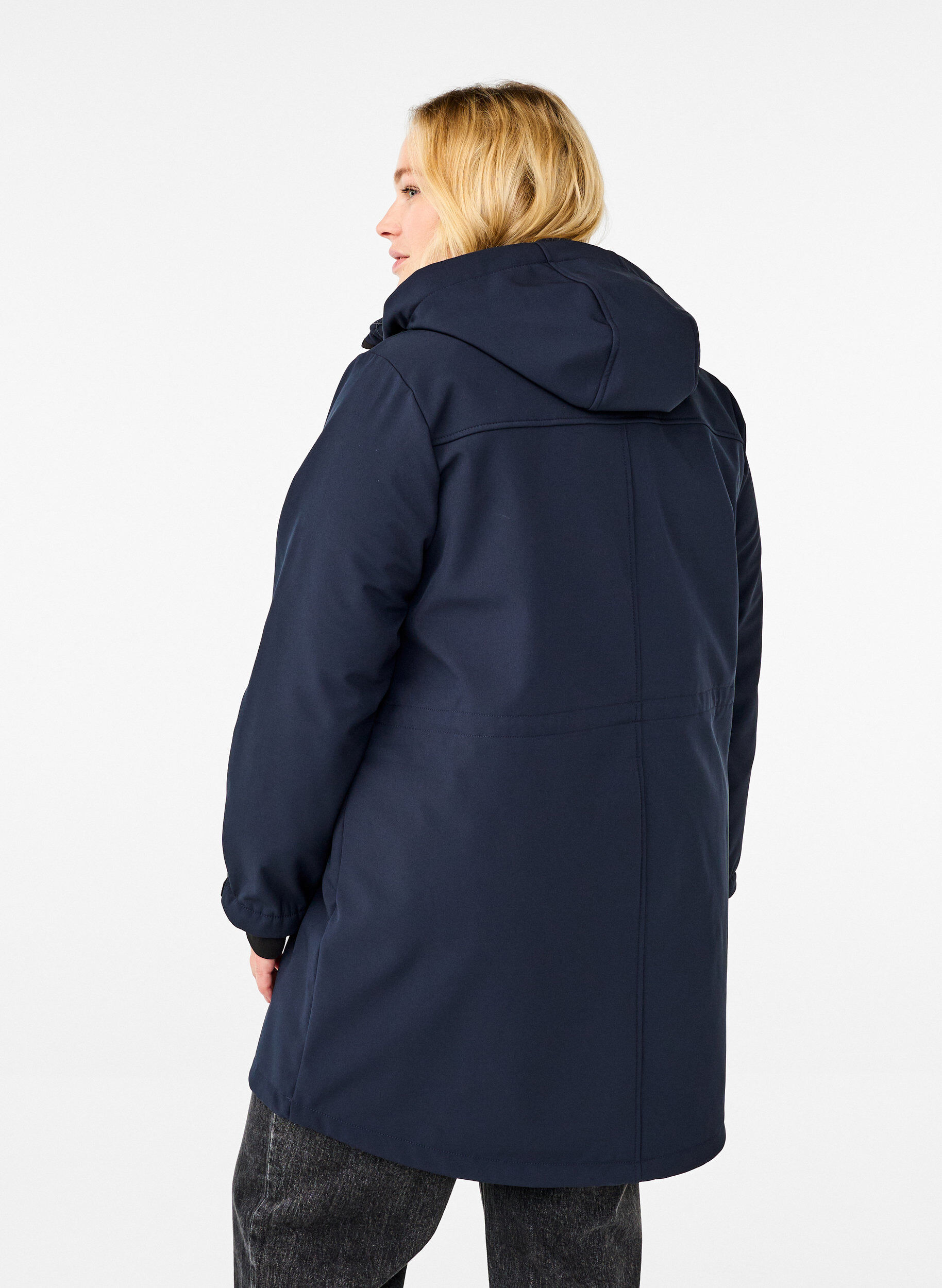 ZizziKurtka softshell z odpinanym kapturem, Niebieskie, Model image number 2
