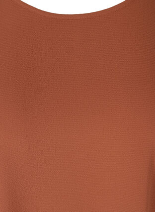 Bluzka z krótkim rekawem i okraglym dekoltem, Copper Brown, Packshot image number 2