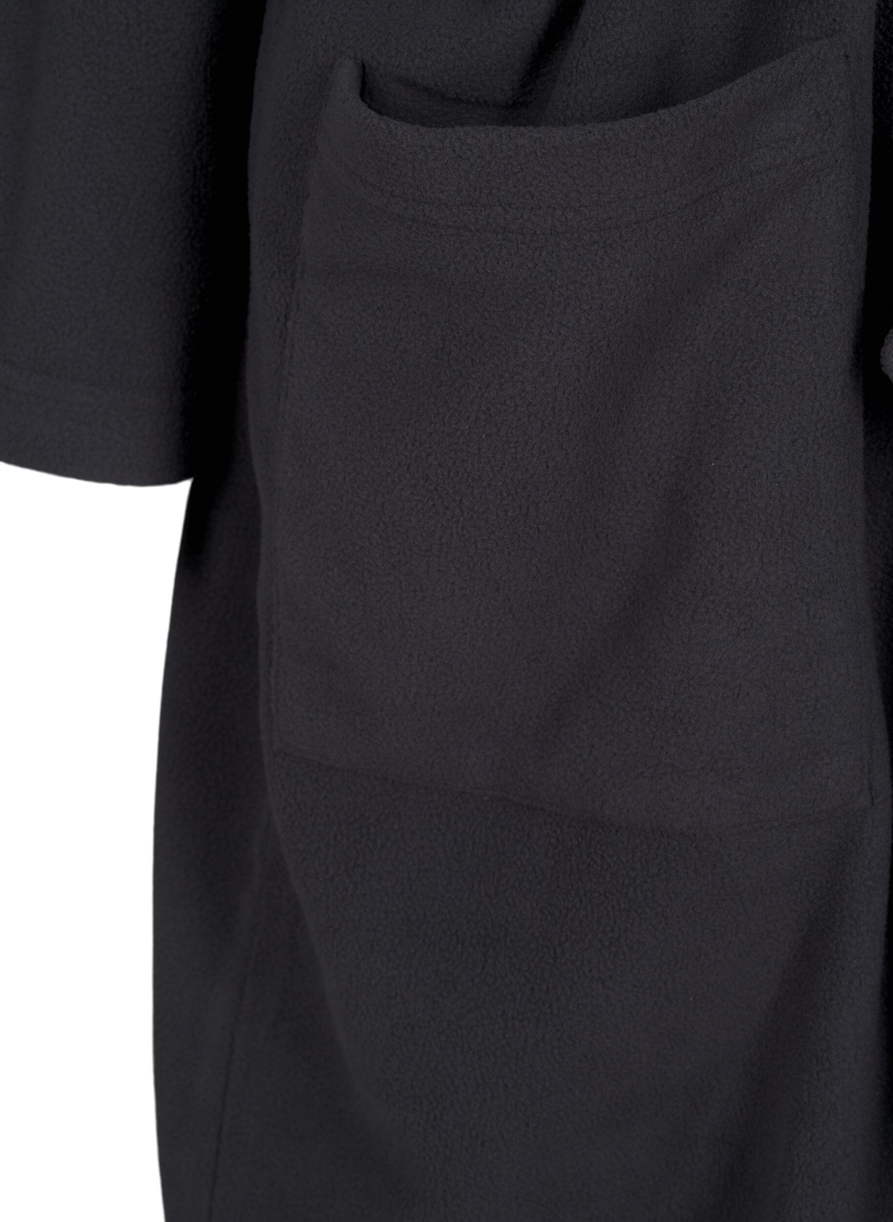 Zizzi Szlafrok z zamkiem blyskawicznym i kapturem, Ciemnoszary, Packshot image number 3