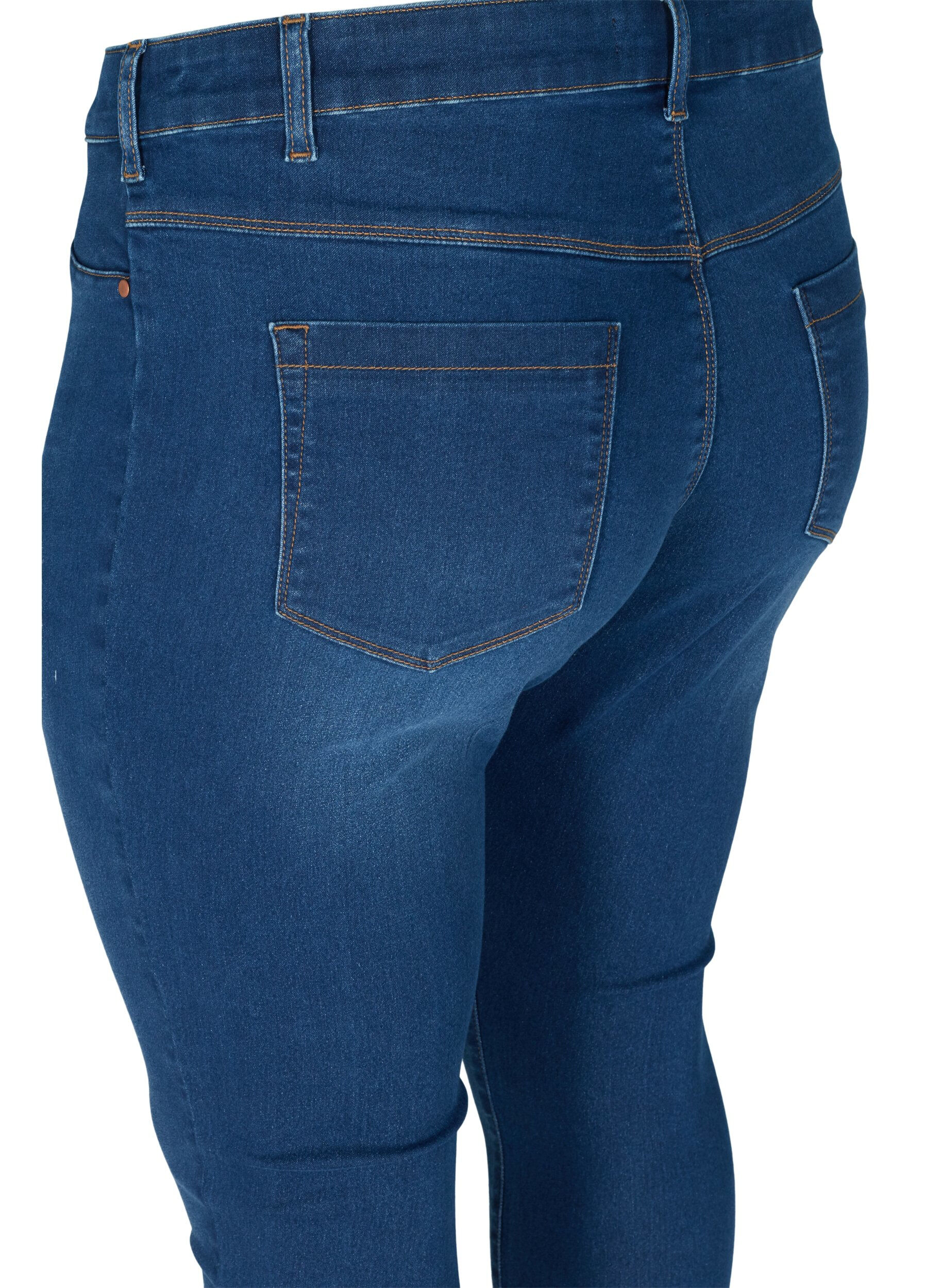 ZizziJegginsy z mieszanki bawelny, Blue denim, Packshot image number 3