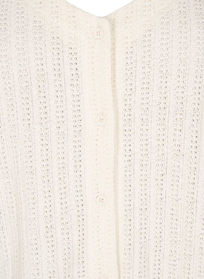 Jersey cardigan with short sleeves, Vanilla, Packshot image number 2