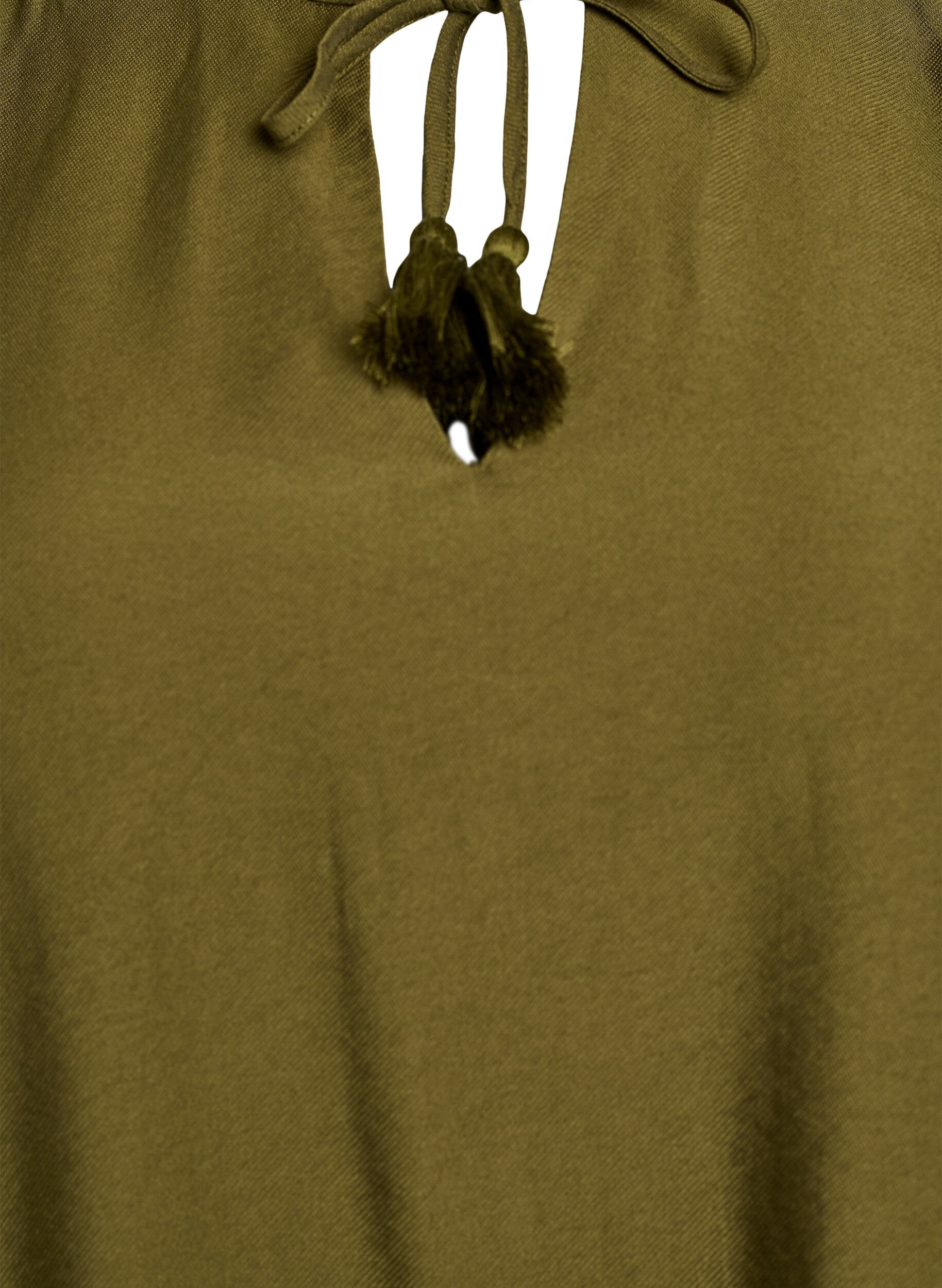 Zizzi Kr&oacute;tka sukienka trapezowa z falbankami, Zielony, Packshot image number 2