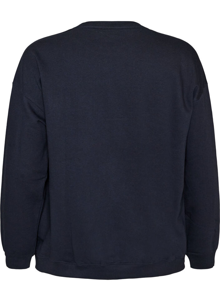 Bluza z nadrukiem tekstowym, Niebieskie, Packshot image number 1