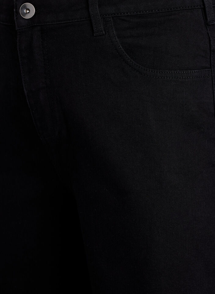 Luzne szorty jeansowe z wysoka talia, Czarne, Packshot image number 2