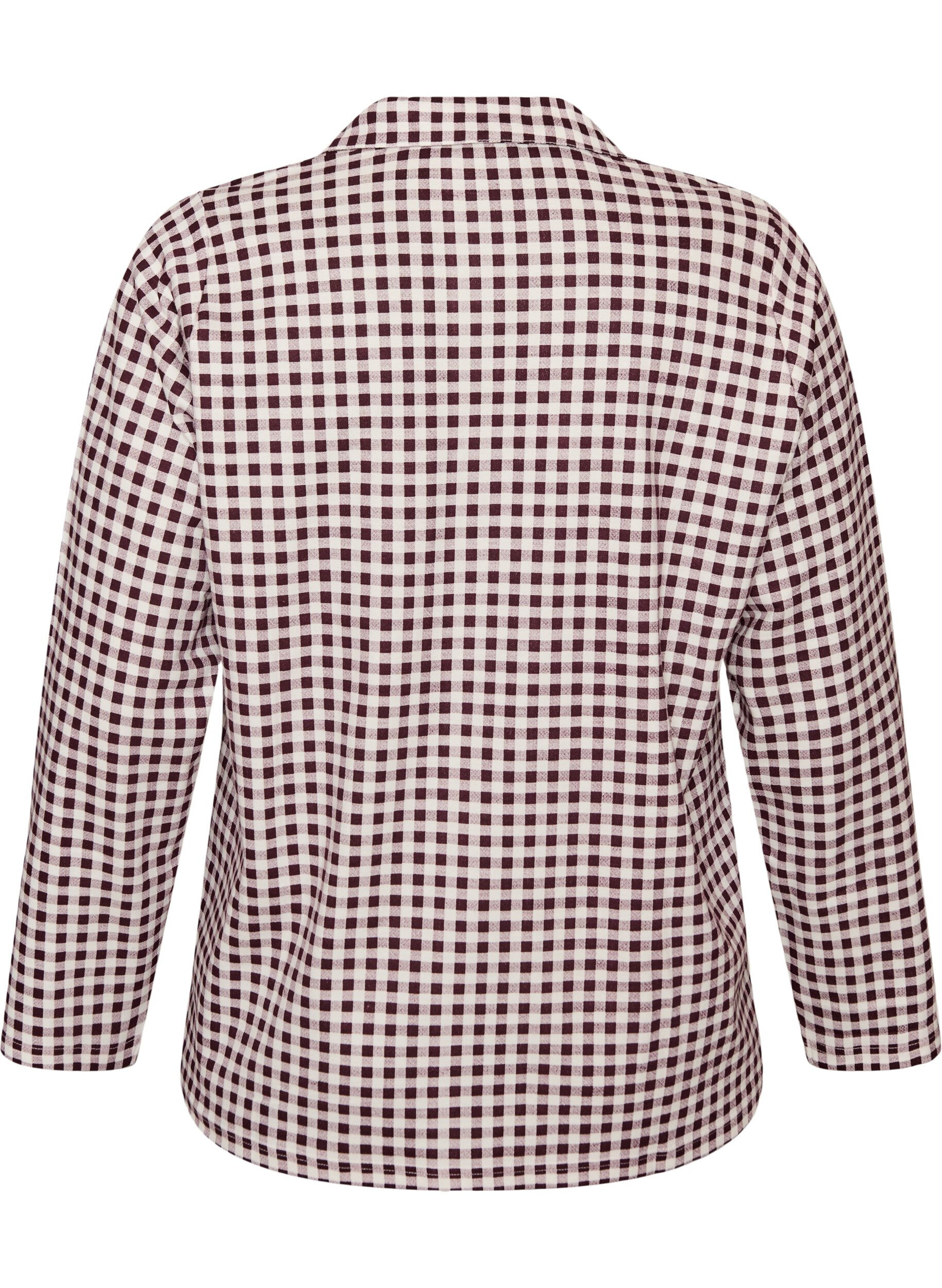 ZizziBawelniana koszula pizamowa z kieszenia na piersi, Czerwony, Packshot image number 1