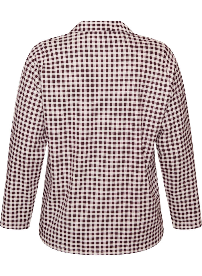 Bawelniana koszula pizamowa z kieszenia na piersi, Czerwony, Packshot image number 1