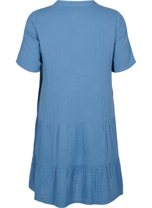Sukienka z krótkim rekawem wykonana w 100 % z bawelny, Moonlight Blue, Packshot image number 1