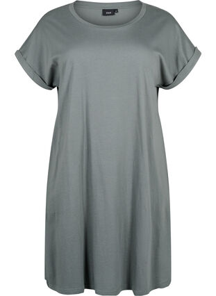 2-pack bawelniana sukienka z krótkimi rekawami, Balsam Green/Black, Packshot image number 2