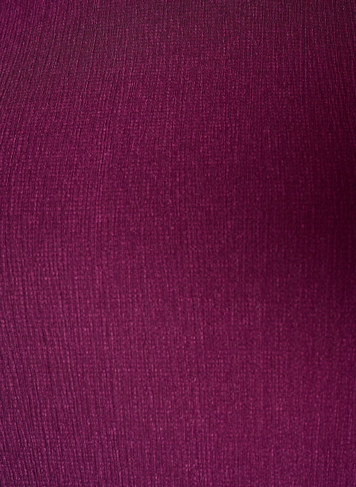 Bluzka z jerseyu z asymetrycznym wykonczeniem koronkowym, Fioletowy, Packshot image number 2