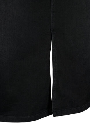 Dzinsowa spódnica midi z rozcieciami, Black, Packshot image number 3