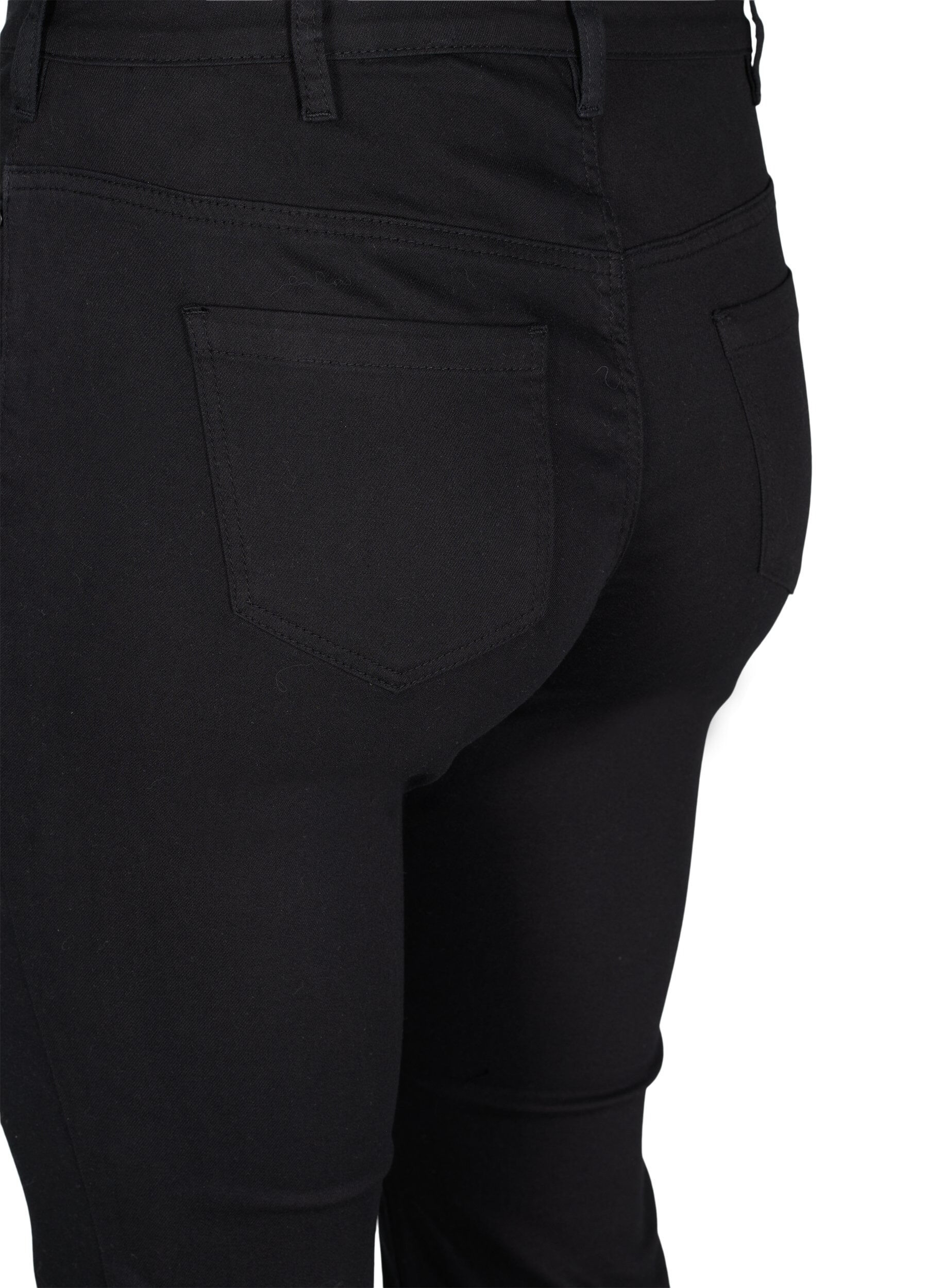 Zizzi Ellen bootcut jeans with a high waist, Black, Packshot image number 3