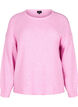 Dzianinowy sweter z dodatkiem welny, z dlugim rekawem i okraglym dekoltem, Begonia Pink Mel., Packshot image number 0