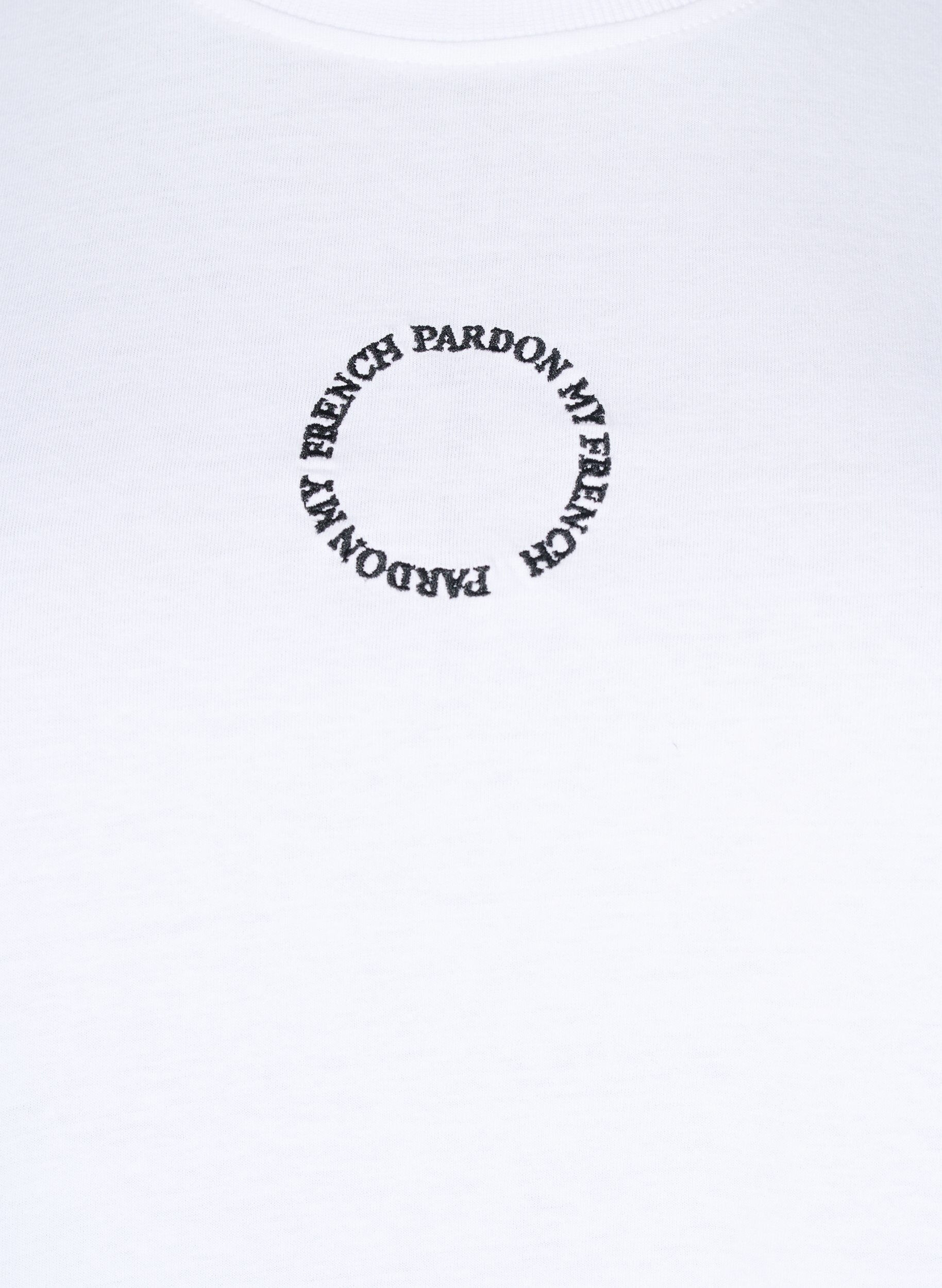 Zizzi Bawelniana koszulka z haftowanym detalem, Biały, Packshot image number 2