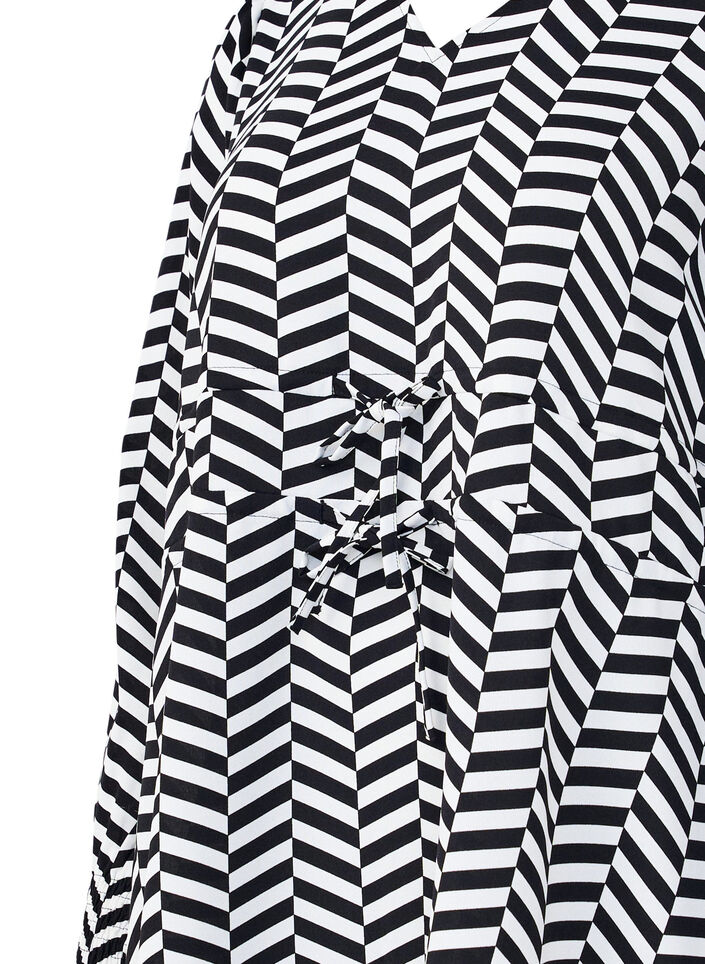 Sukienka z wiazanymi paskami w talii, Czarne, Packshot image number 2