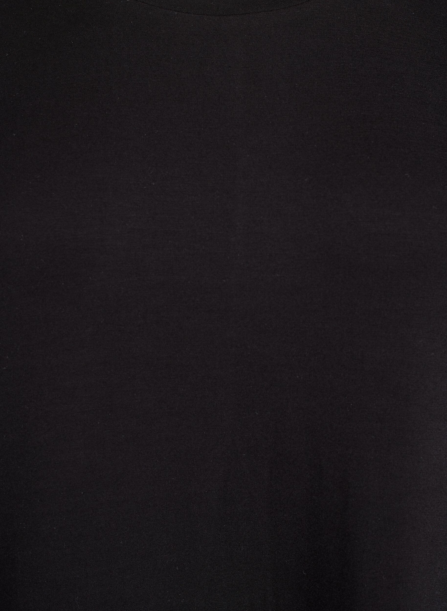 Zizzi Sukienka-koszulka z dzianiny z rozcieciami po bokach, Czarne, Packshot image number 2