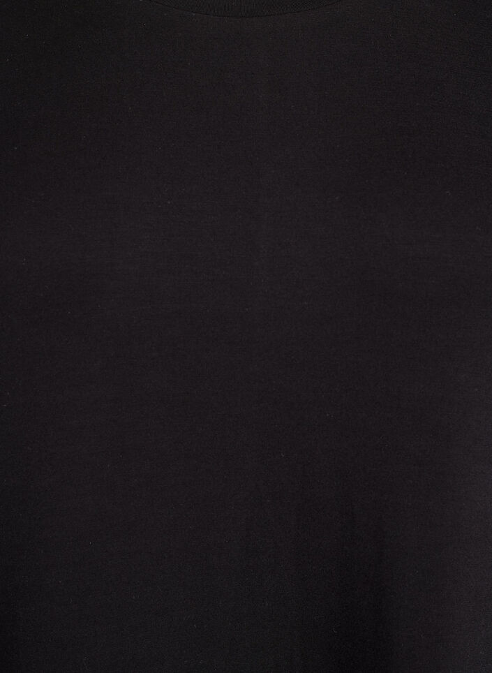 Sukienka-koszulka z dzianiny z rozcieciami po bokach, Czarne, Packshot image number 2