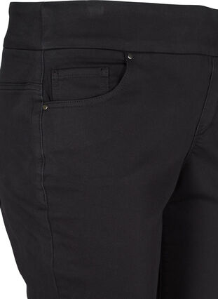 Dopasowane spodnie capri z mieszanki bawelny, Black, Packshot image number 2