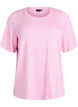 Koszulka z TENCEL&trade; Lyocell i paskami, R&oacute;żowy, Packshot image number 0
