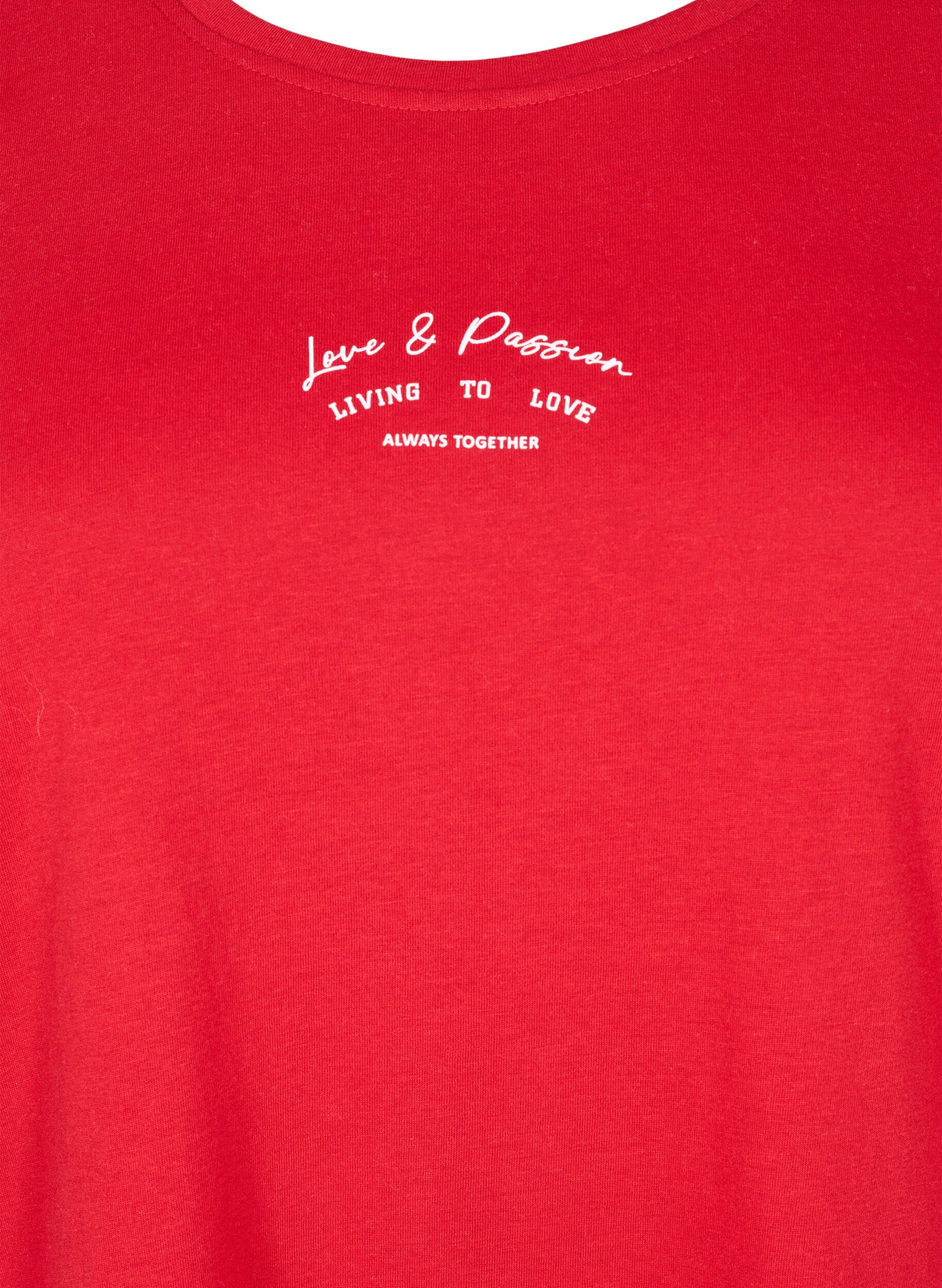 Zizzi FLASH - T-shirt z nadrukiem, Czerwony, Packshot image number 2