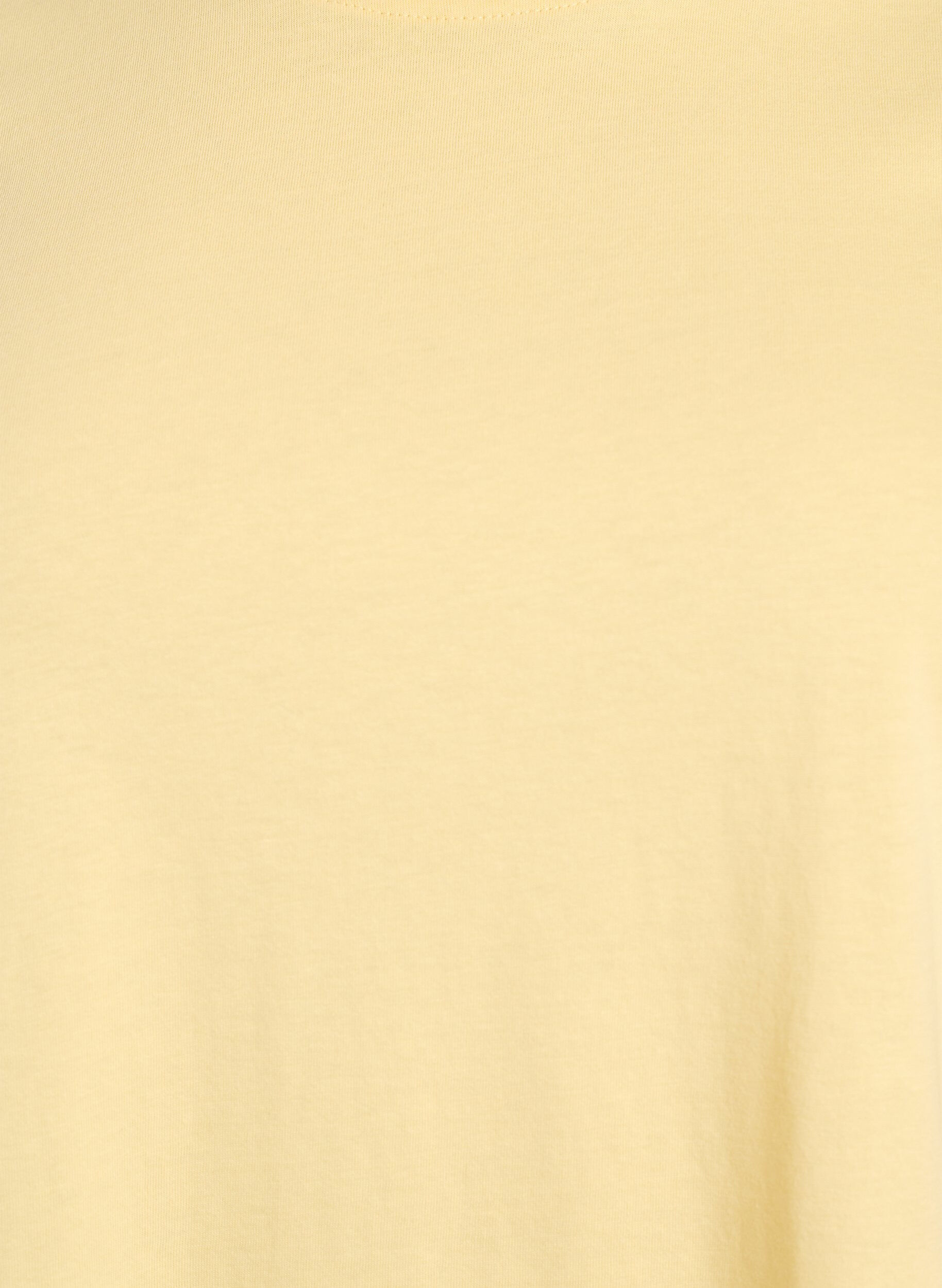 Zizzi Podstawowa koszulka bawelniana z okraglym dekoltem, Ż&oacute;łty, Packshot image number 2