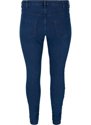 Bardzo obcisle jeansy Amy z wysokim stanem, Dark blue, Packshot image number 1