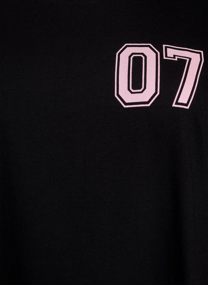 Krótka sukienka koszulkowa ze sportowymi detalami, Czarne, Packshot image number 2