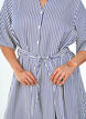 Sukienka koszulowa do kostek z wiazaniem i paskami, Niebieskie, Model image number 3