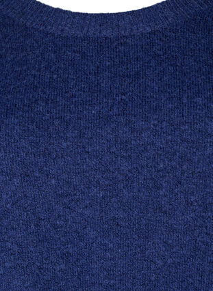 Zapinany na guziki sweter z melanzowej dzianiny, Navy Blazer Mel., Packshot image number 2