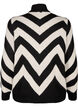 Dzianinowy sweter z golfem i suwakiem, Black Birch Stripe, Packshot image number 1