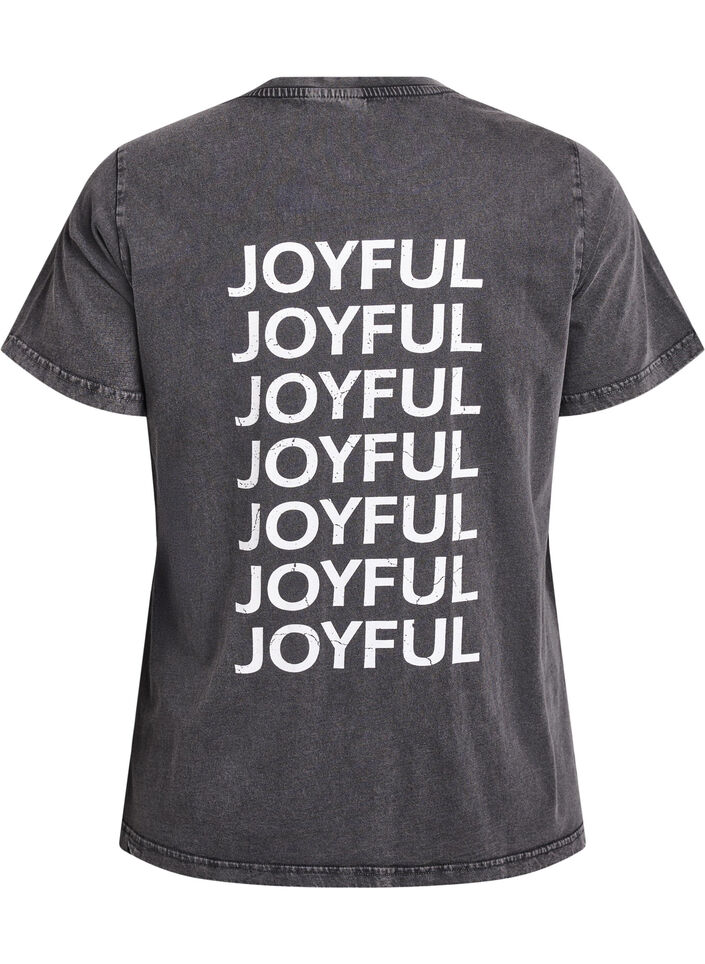 Koszulka z bawelna organiczna z nadrukiem na plecach, Ciemnoszary, Packshot image number 1