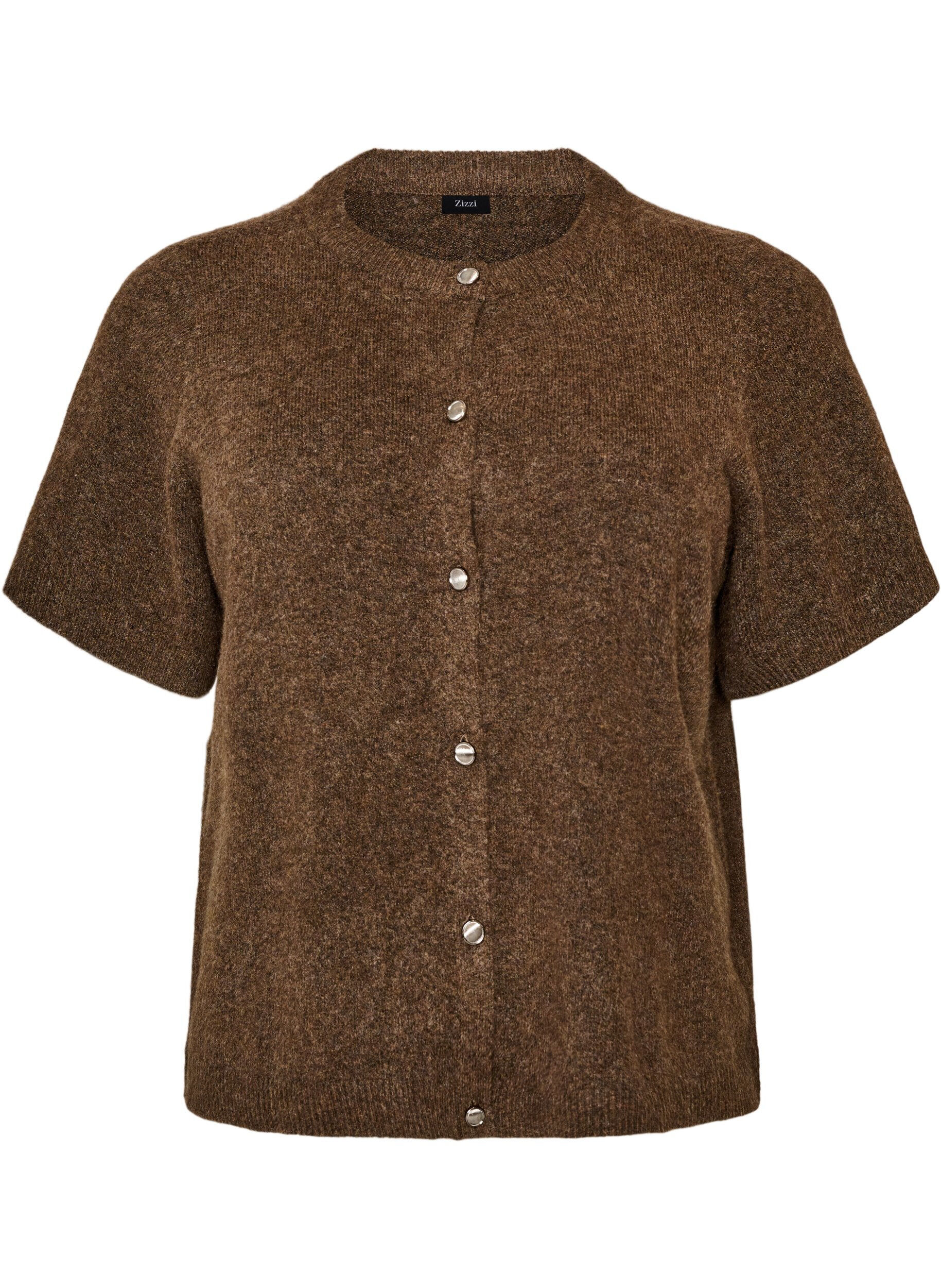 Kardigan z dzianiny z kr&oacute;tkim rekawem