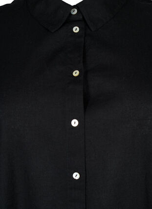 Koszula o przedluzonym kroju z krótkimi rekawami, Black, Packshot image number 2