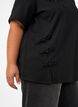 T-shirt z rozcieciami i ozdobnymi wiazaniami, Czarne, Model image number 3